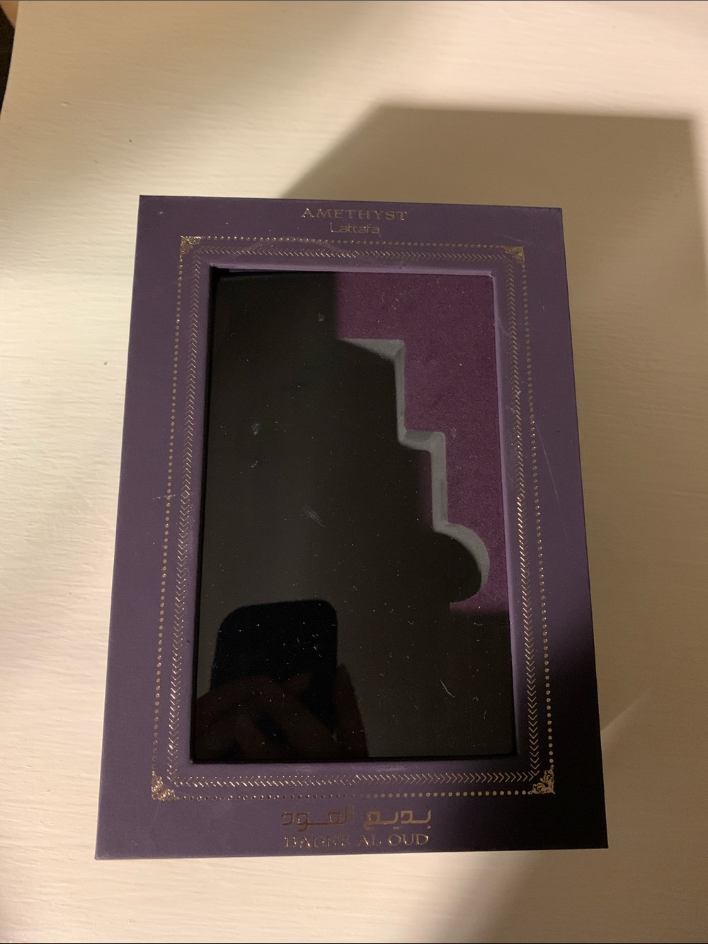 Lattafa Amethyst Bade’e al oud perfume box